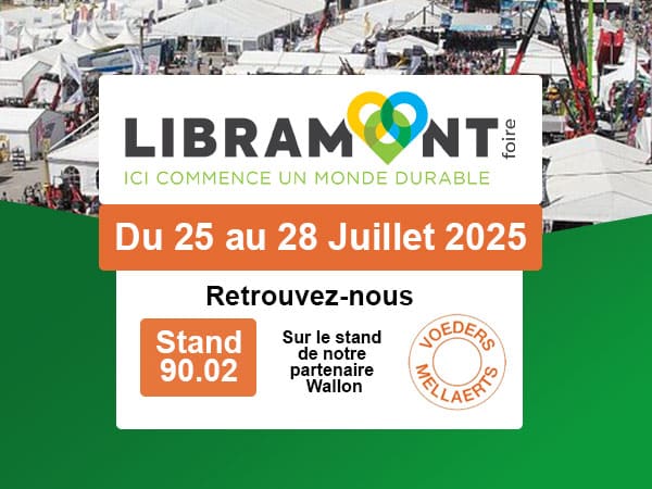 Retrouvez-nous à la Foire de Libramont 2025 – Stand 90.02 avec Voeders Mellaerts