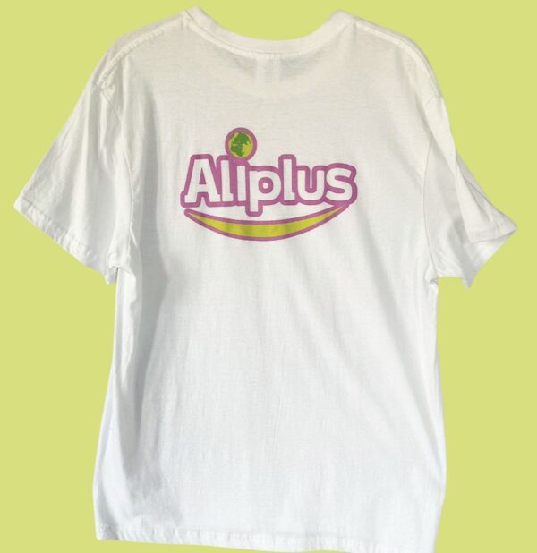 tee shirt aliplus — blanc, 100 % coton