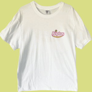 tee shirt aliplus — blanc, 100 % coton