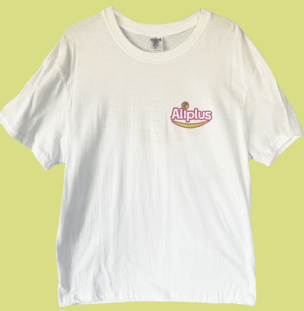 tee shirt aliplus — blanc, 100 % coton