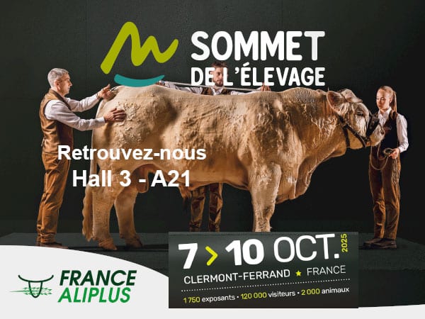 France Aliplus sera présent au Sommet de l'élevage à Cournon du 7 au 10 octobre